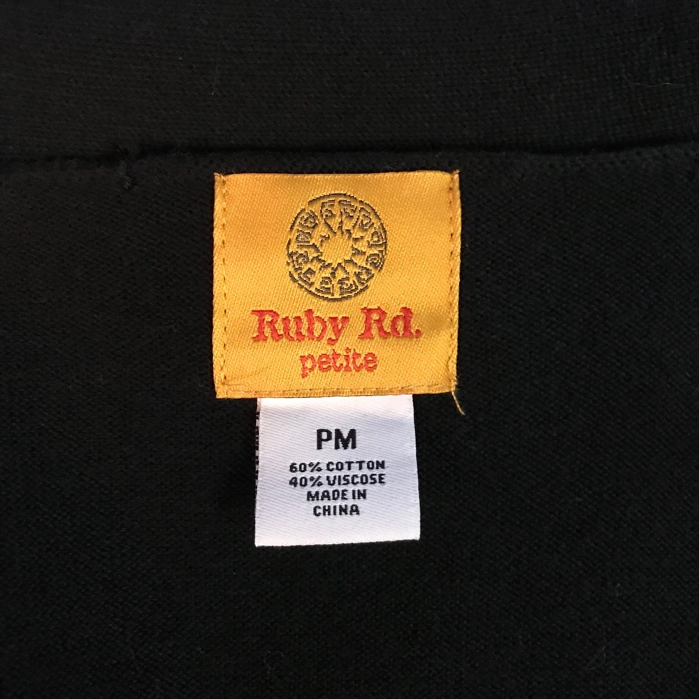 Ruby Rd. black sweater PM - Picture 3 of 7